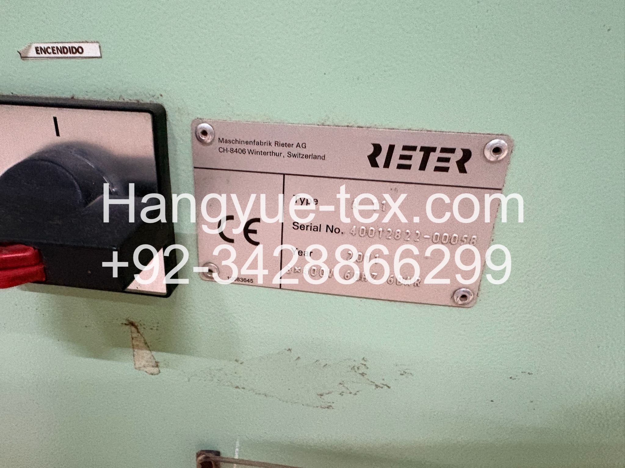 1 Set Rieter A11 Bale Opener Year–2011 - Image 5