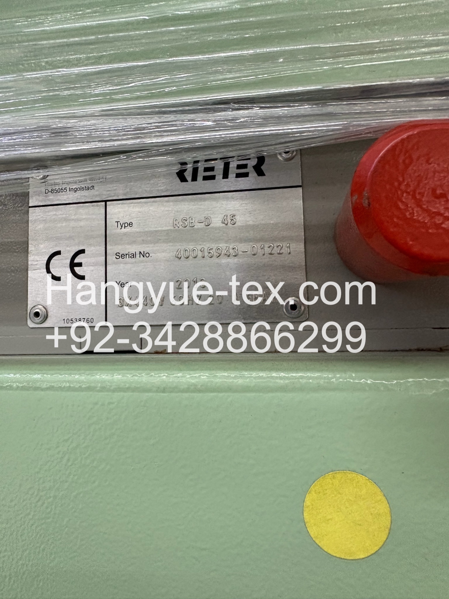 7 Sets Rieter Breaker Drawing/Finisher SB D45 Year–2012/2015 - Image 6